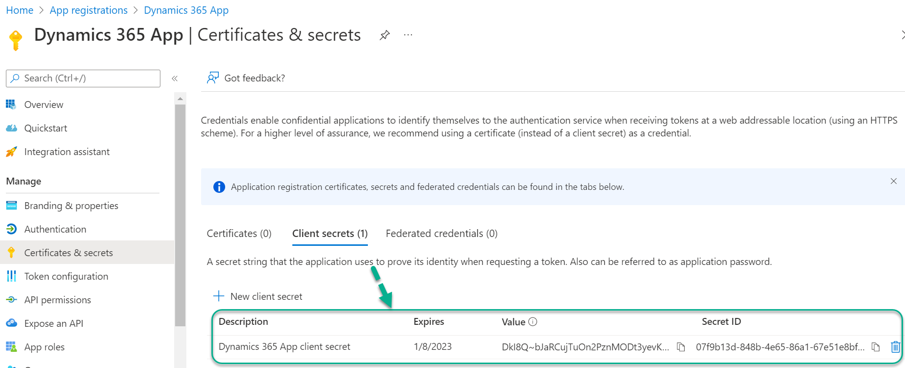 Register an App in Azure Active Directory for Dynamics 365 CE Online